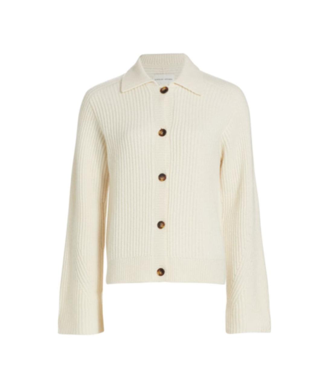 LOULOU DE SAISON Белый кашемировый кардиган, фото 1