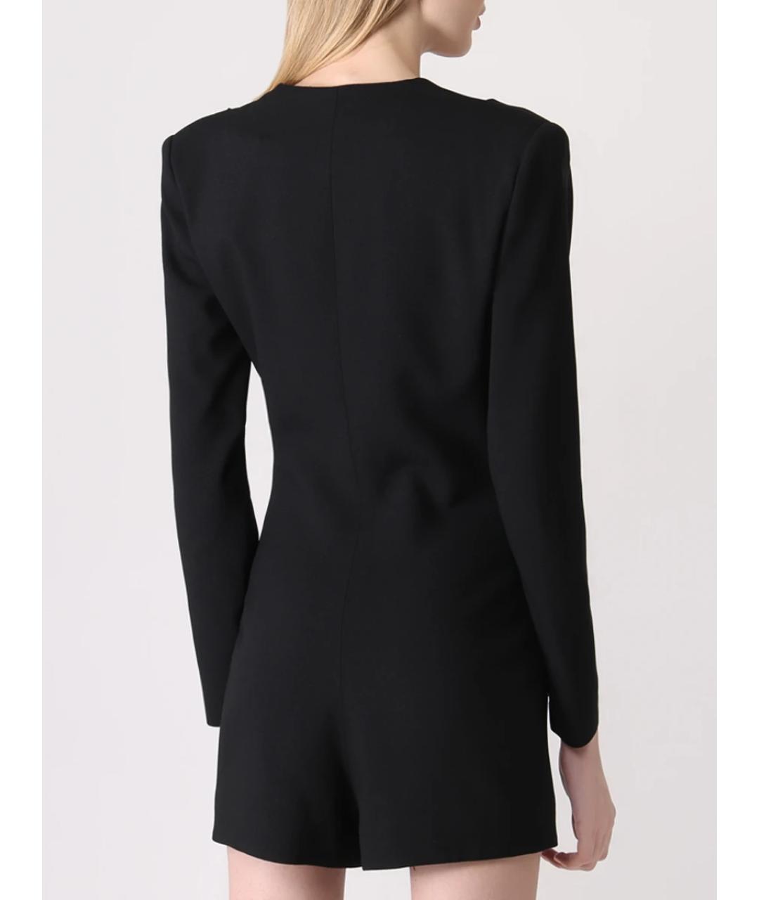 SAINT LAURENT Черный вискозный комбинезон, фото 4