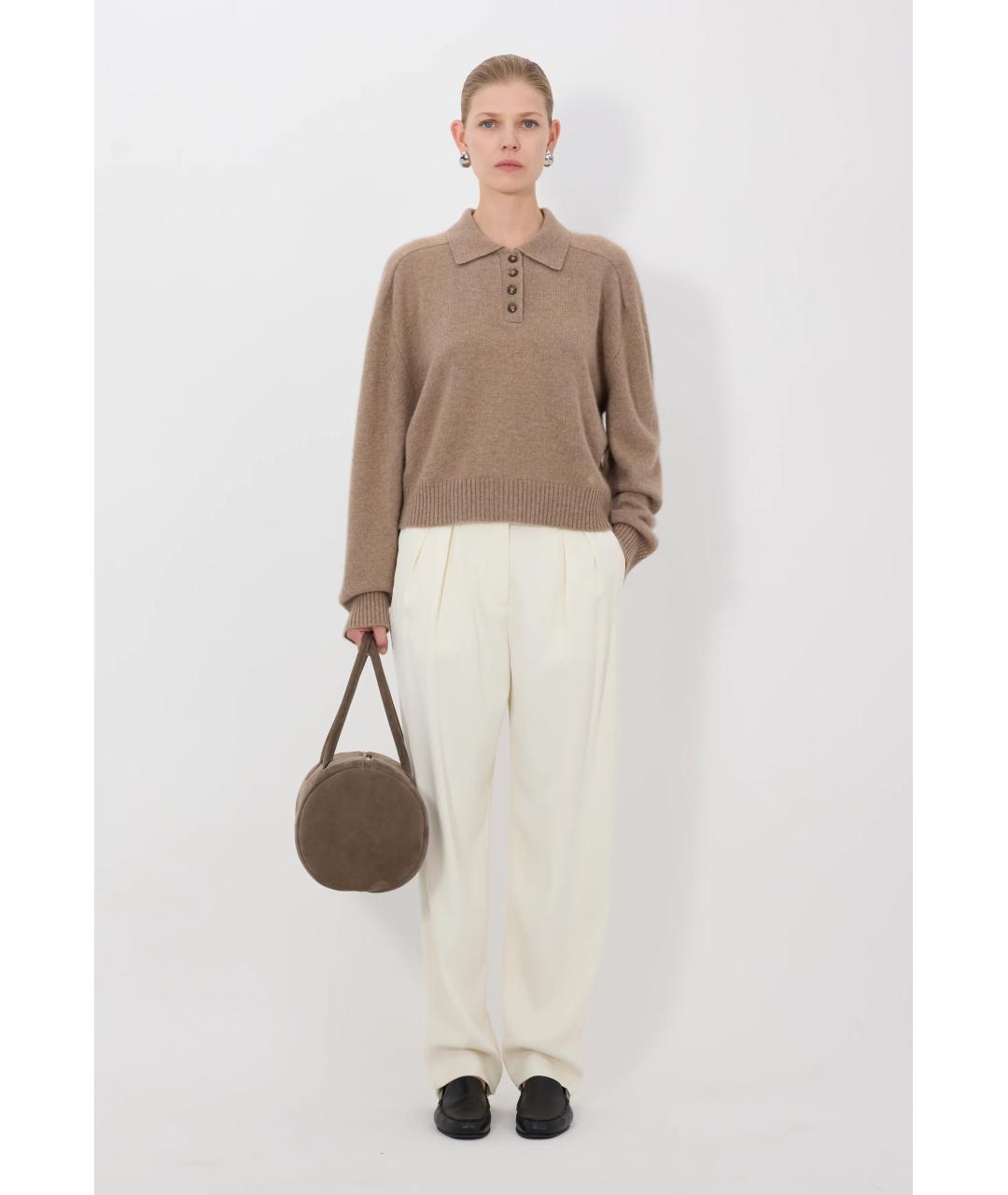 LOULOU DE SAISON Бежевый кашемировый джемпер / свитер, фото 2