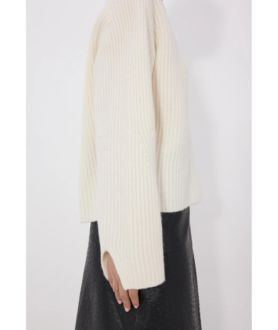 LOULOU DE SAISON Белый кашемировый джемпер / свитер, фото 4