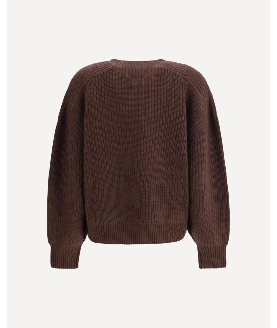 LOULOU DE SAISON Коричневый кашемировый джемпер / свитер, фото 2