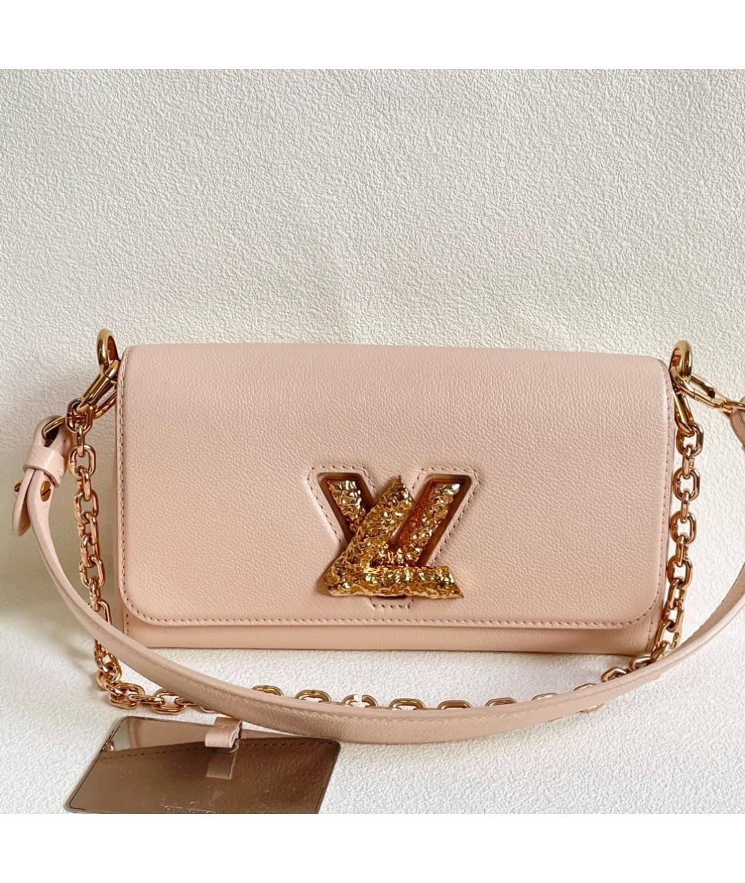 LOUIS VUITTON Розовая кожаная сумка через плечо, фото 9