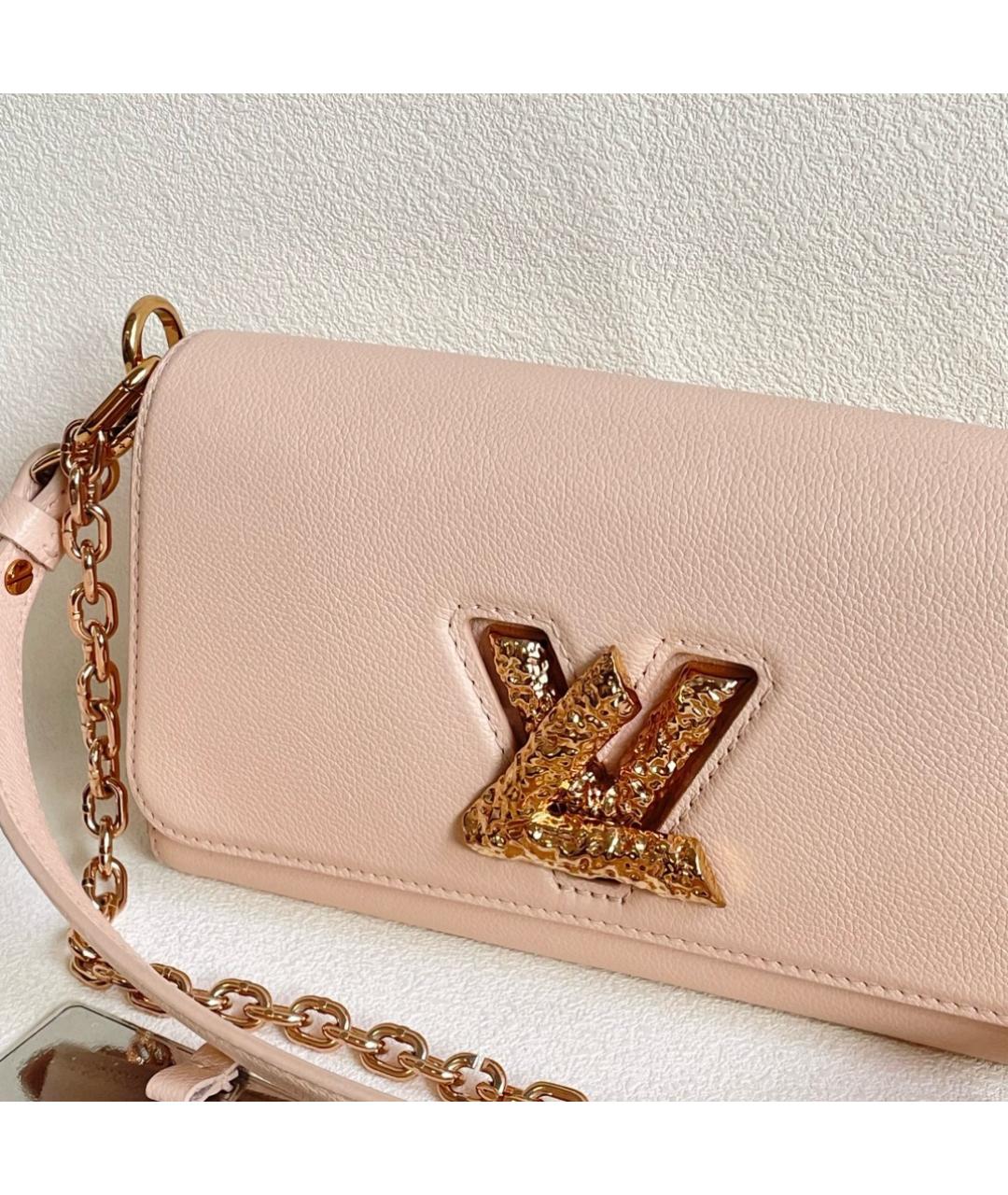LOUIS VUITTON Розовая кожаная сумка через плечо, фото 2