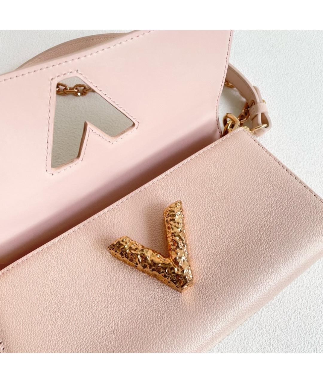 LOUIS VUITTON Розовая кожаная сумка через плечо, фото 7
