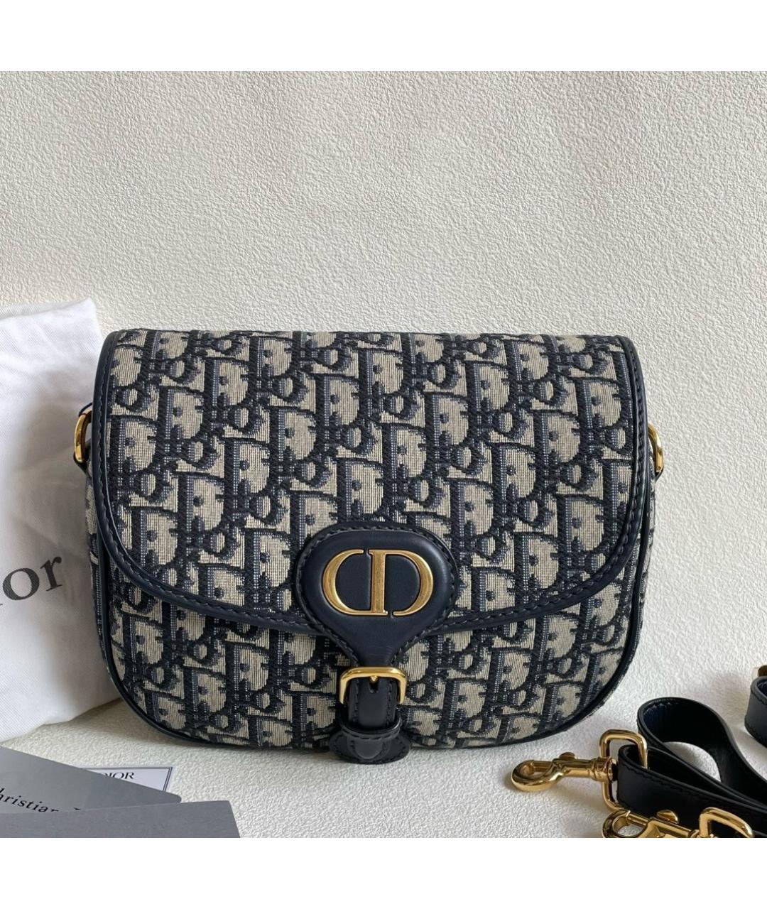 CHRISTIAN DIOR Черная жаккардовая сумка через плечо, фото 8