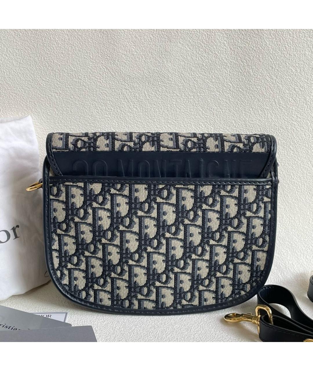 CHRISTIAN DIOR Черная жаккардовая сумка через плечо, фото 3