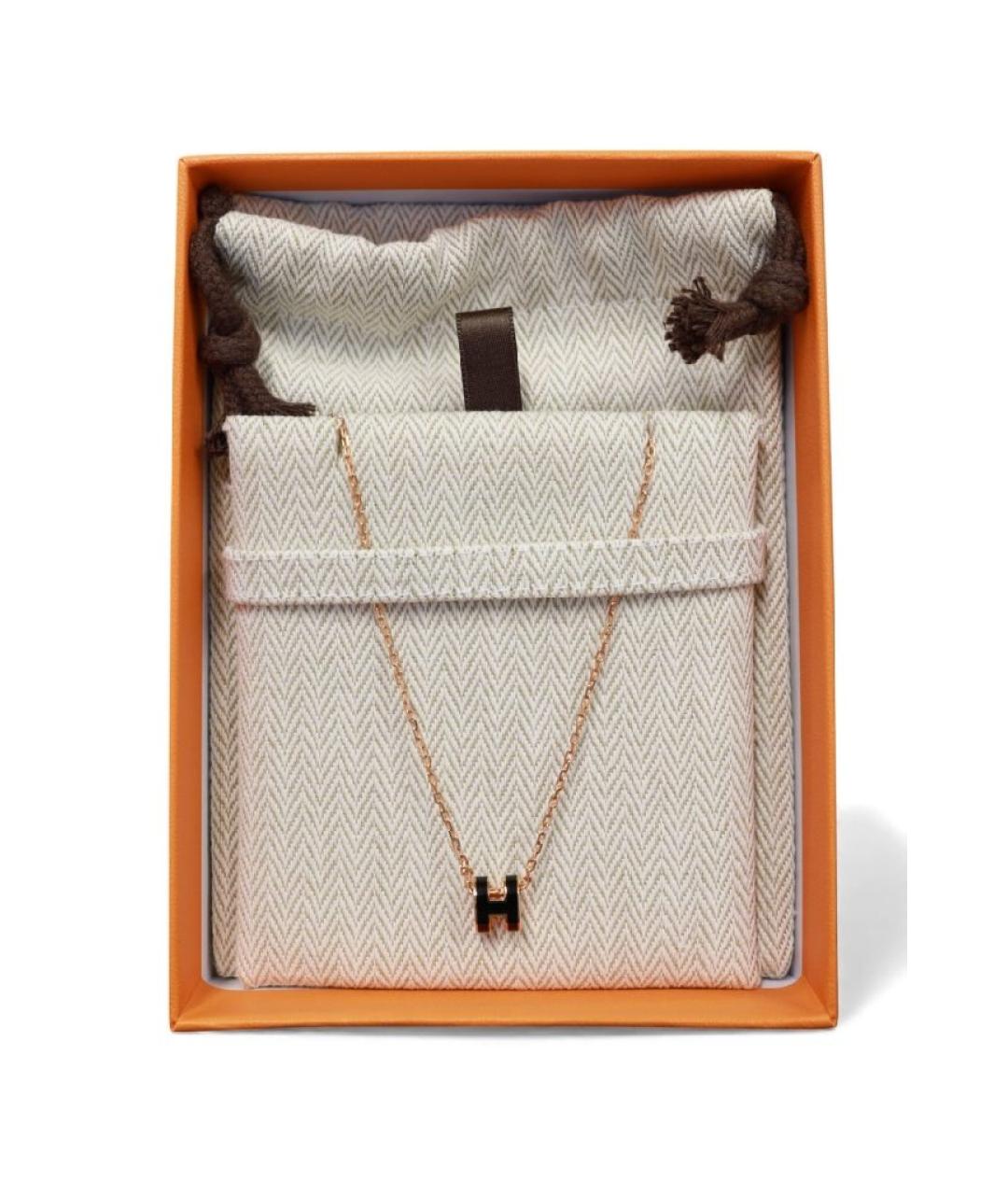 HERMES Золотое металлическое колье, фото 3