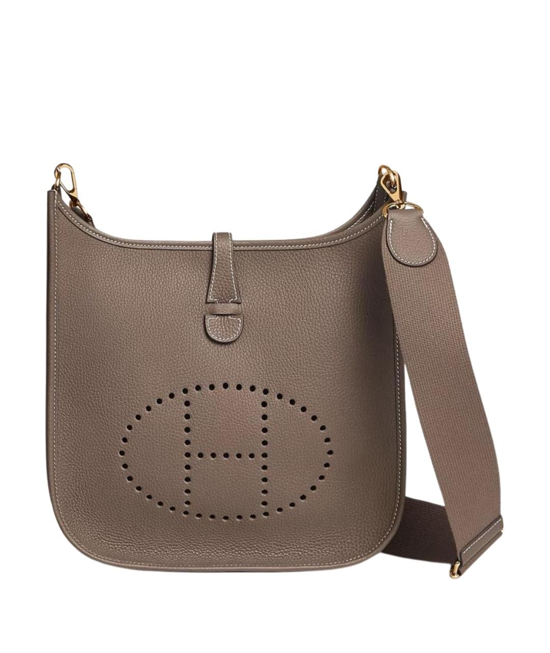 HERMES Коричневая кожаная сумка через плечо, фото 1