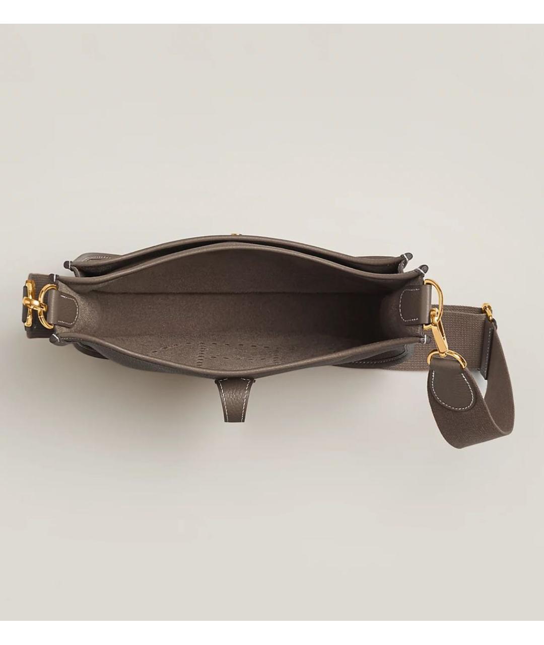 HERMES Коричневая кожаная сумка через плечо, фото 3