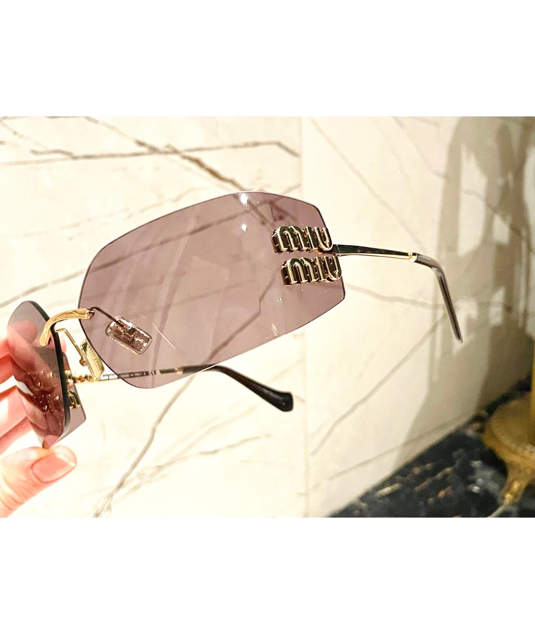 MIU MIU Фиолетовые пластиковые солнцезащитные очки, фото 8