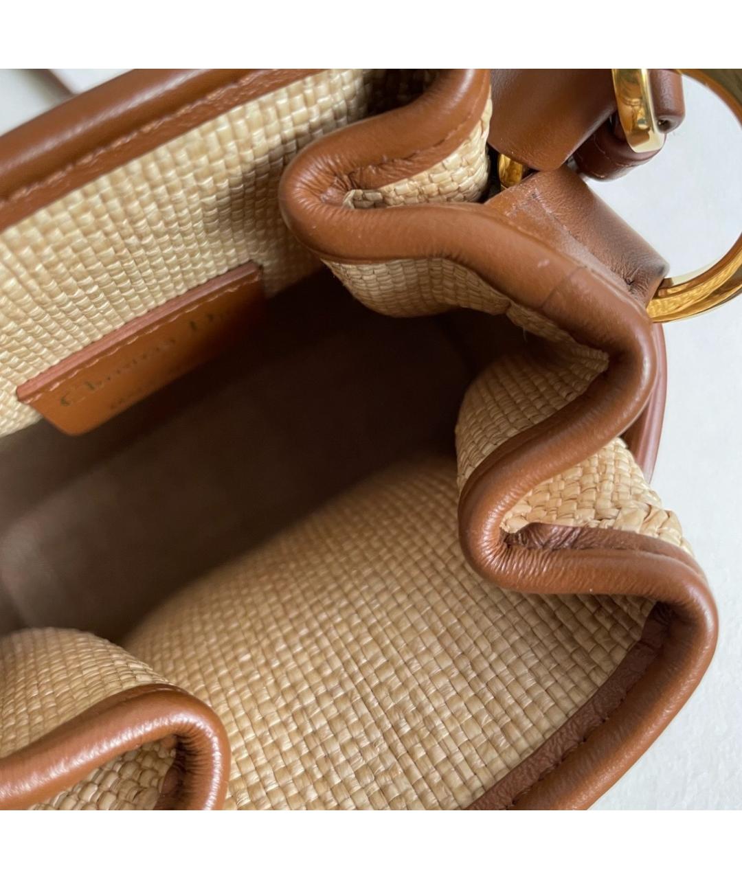 CHRISTIAN DIOR Бежевая пелетеная сумка через плечо, фото 7