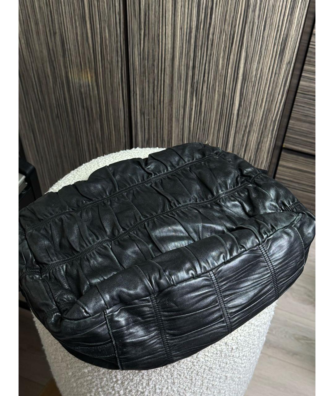 PRADA Черная кожаная сумка тоут, фото 5