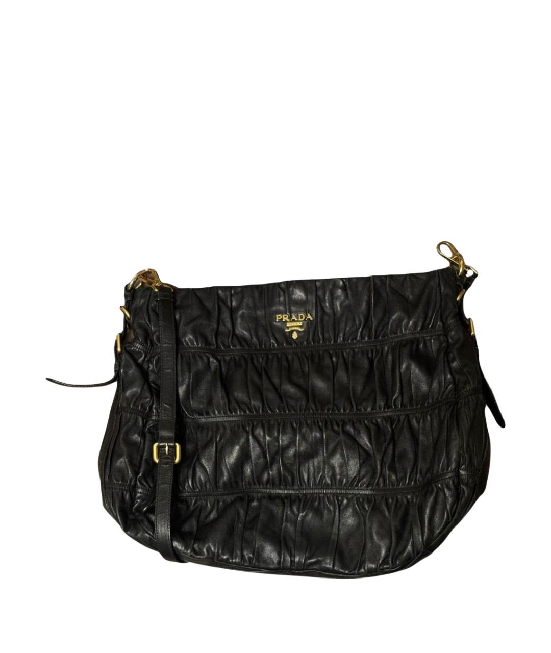 PRADA Черная кожаная сумка тоут, фото 1