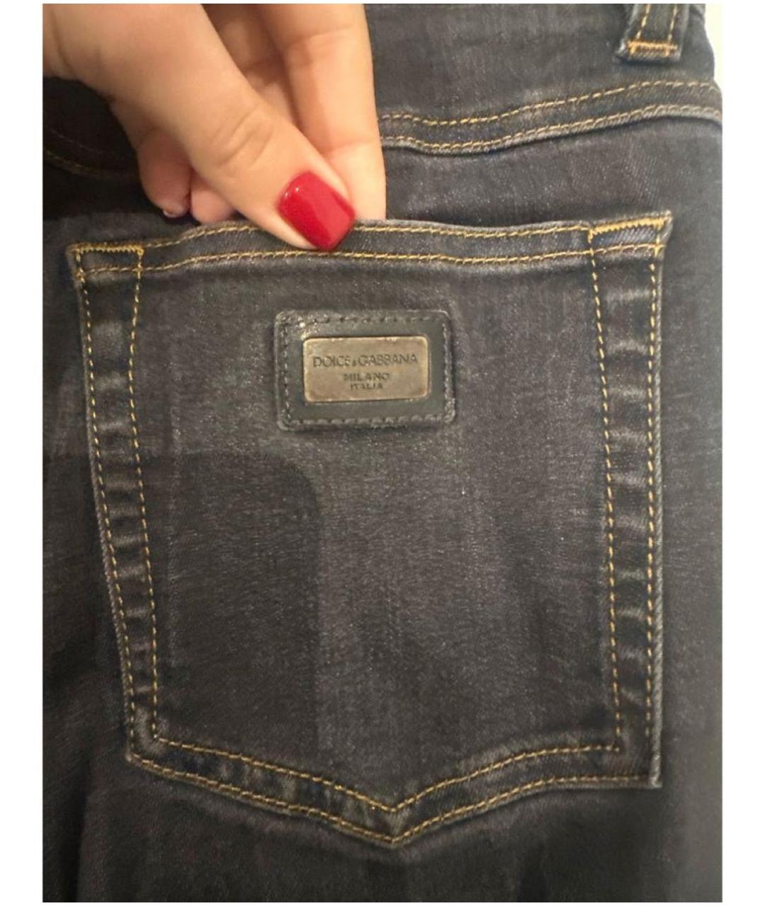 DOLCE&GABBANA Хлопко-эластановые прямые джинсы, фото 4