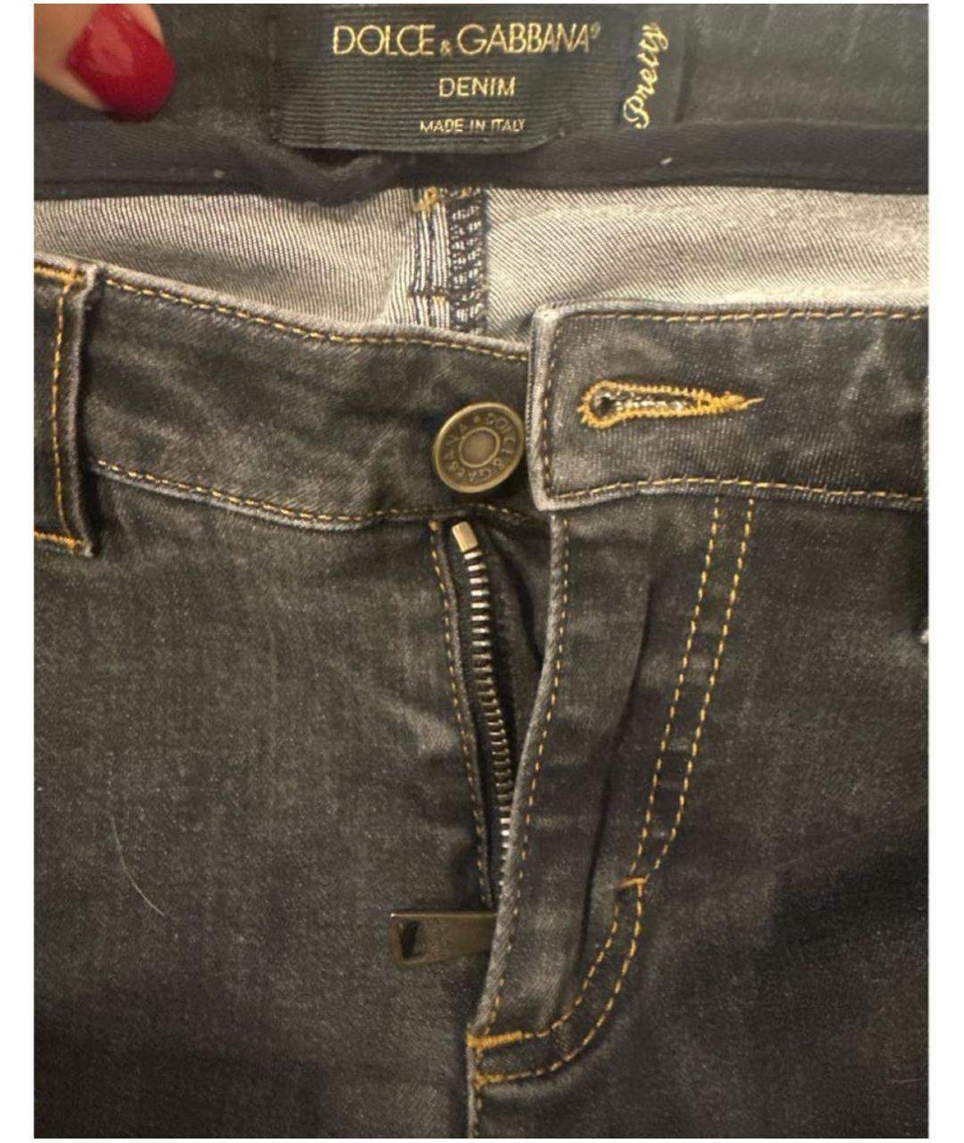 DOLCE&GABBANA Хлопко-эластановые прямые джинсы, фото 3