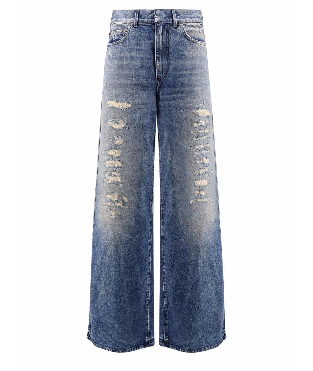 CHRISTIAN DIOR Голубые хлопковые джинсы клеш, фото 1