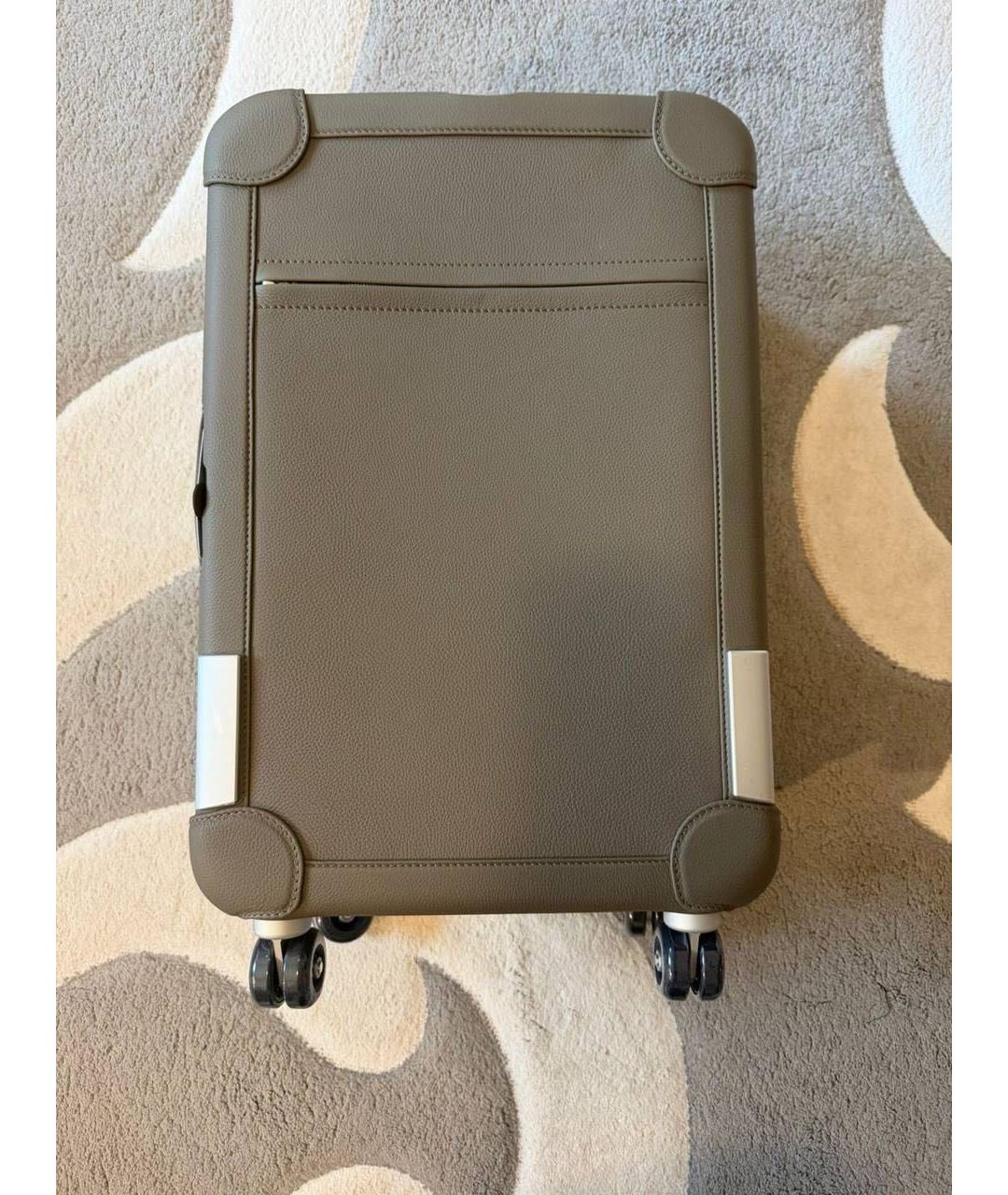 HERMES Хаки чемодан, фото 4