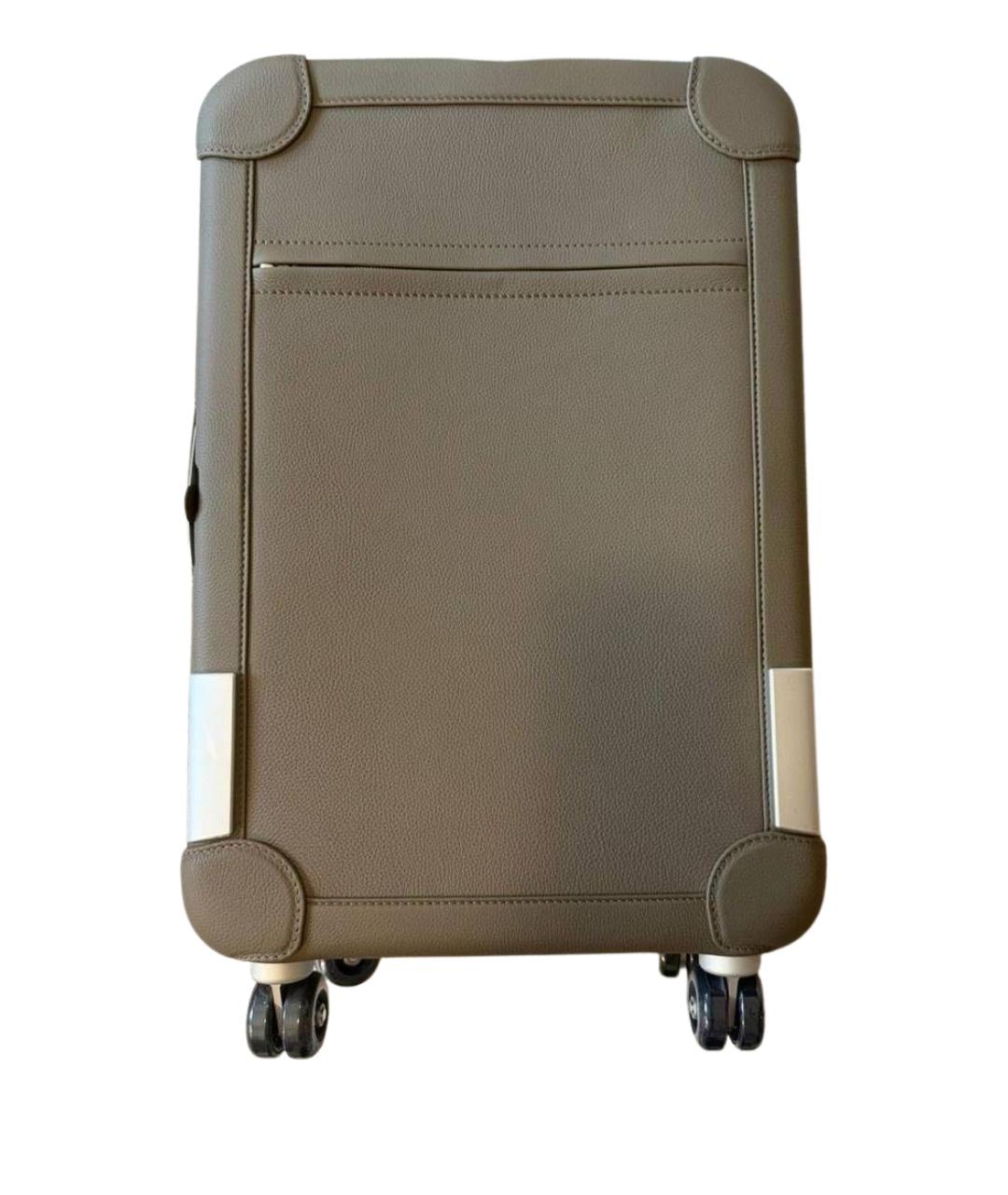HERMES Хаки чемодан, фото 1