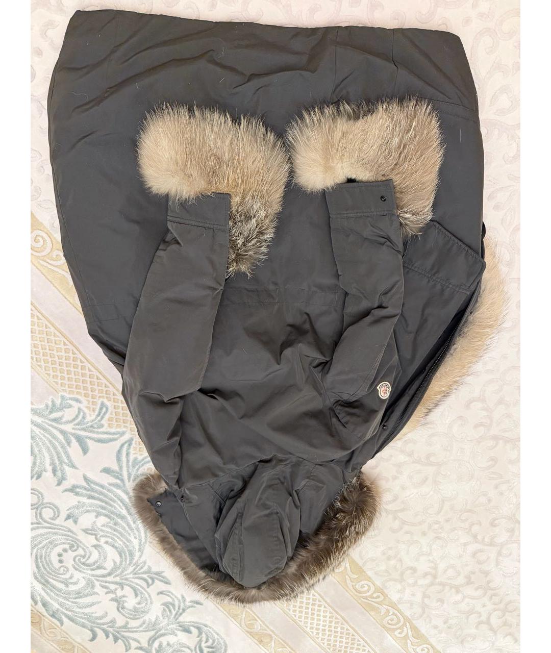 MONCLER Хаки полиамидовая парка, фото 5