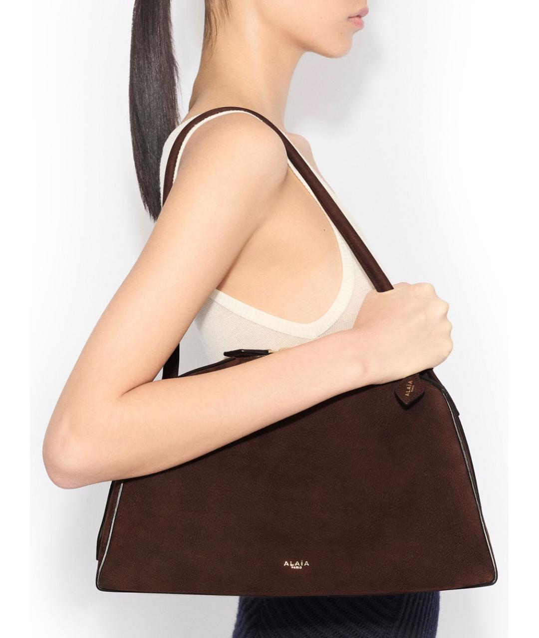 ALAIA Коричневая кожаная сумка через плечо, фото 2