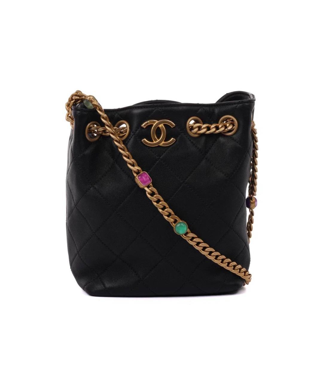CHANEL Черная кожаная сумка через плечо, фото 1