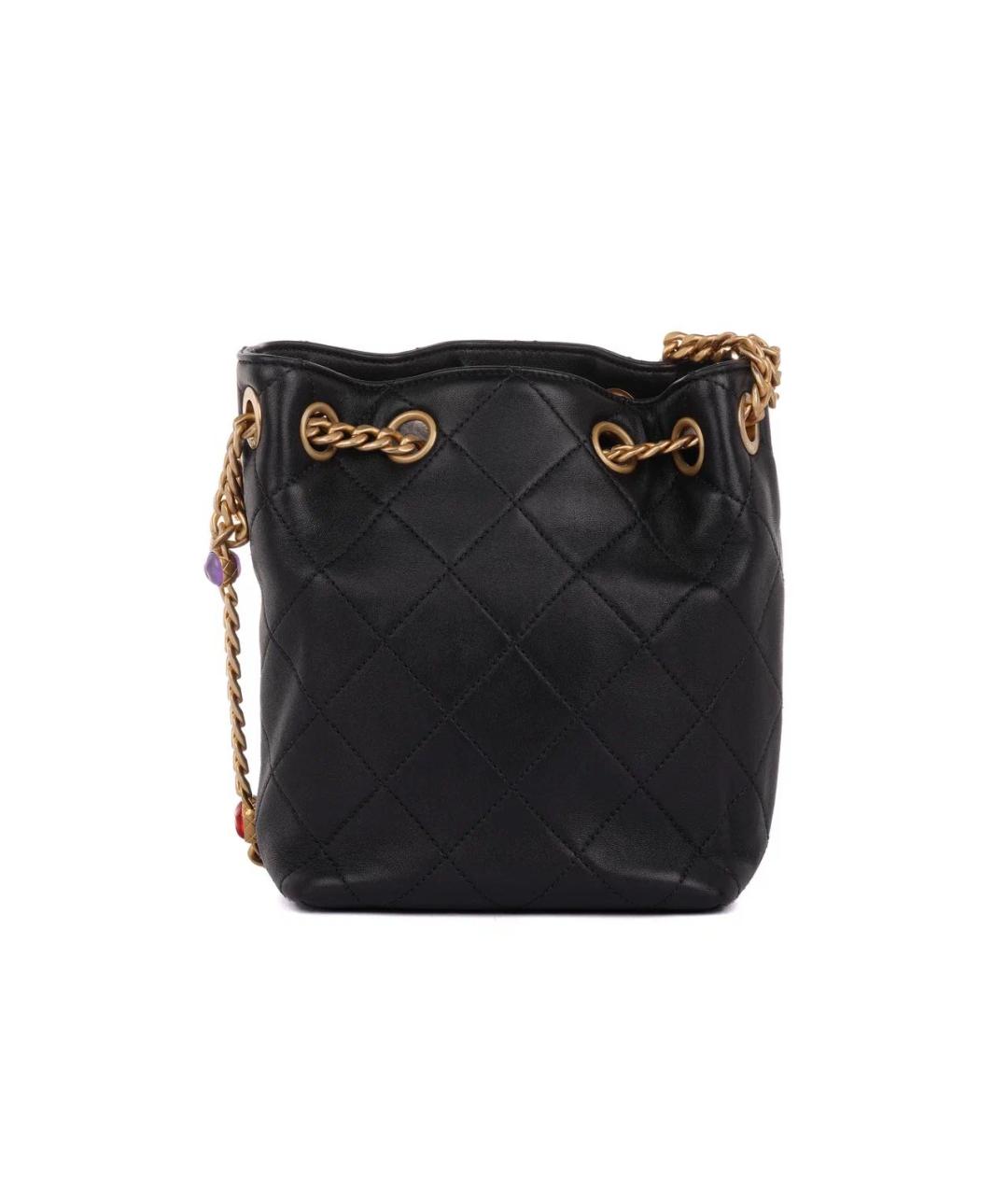CHANEL Черная кожаная сумка через плечо, фото 4