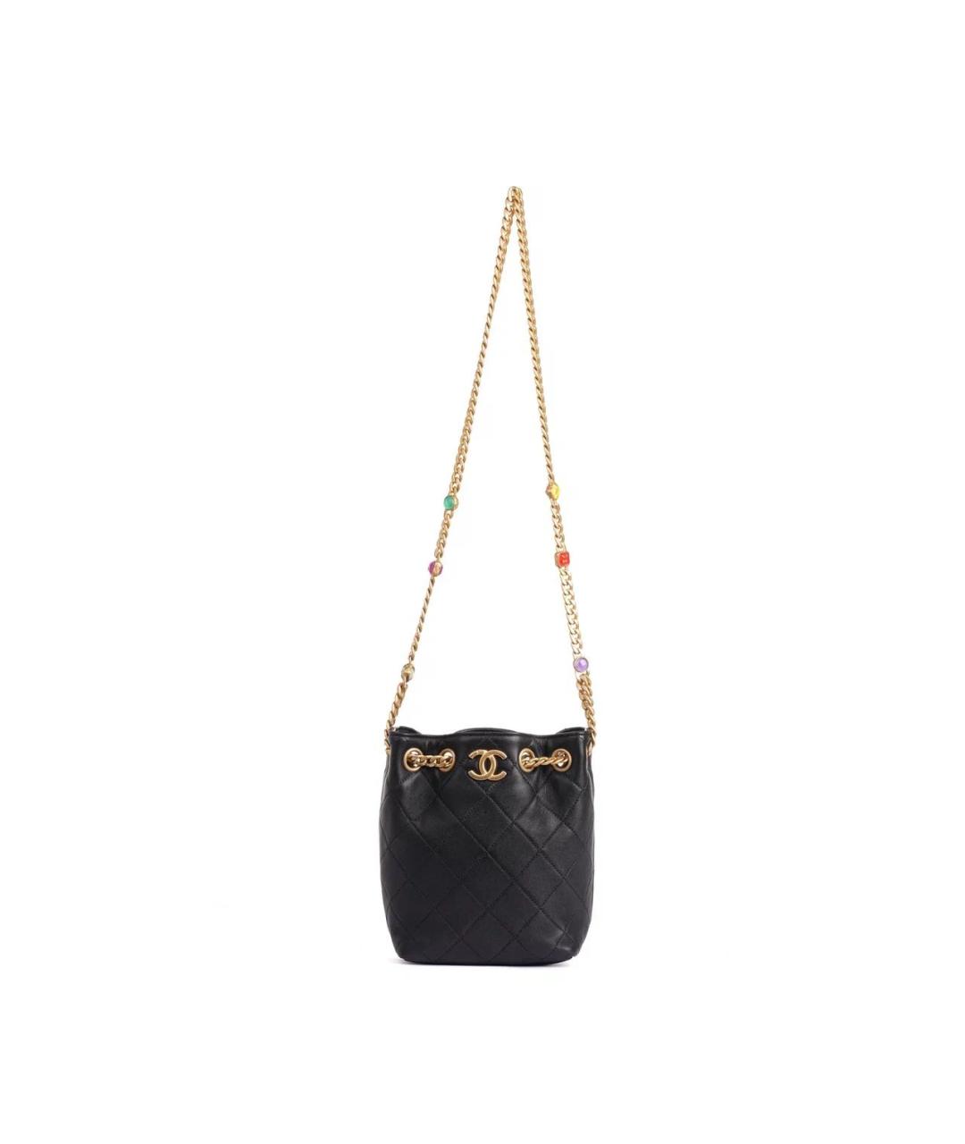 CHANEL Черная кожаная сумка через плечо, фото 3