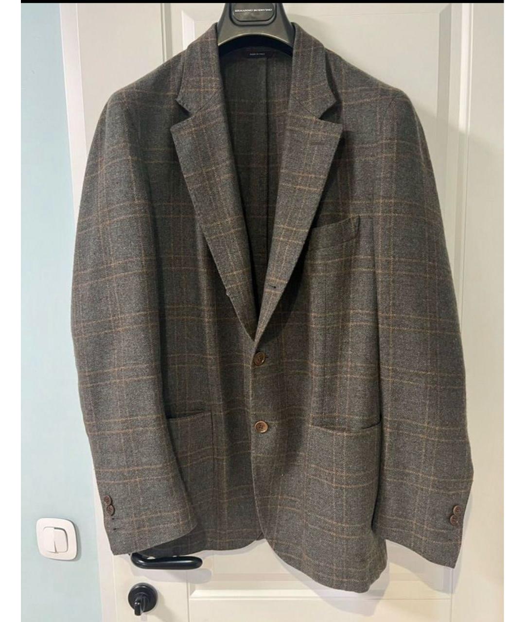 LORO PIANA Коричневый кашемировый пиджак, фото 5