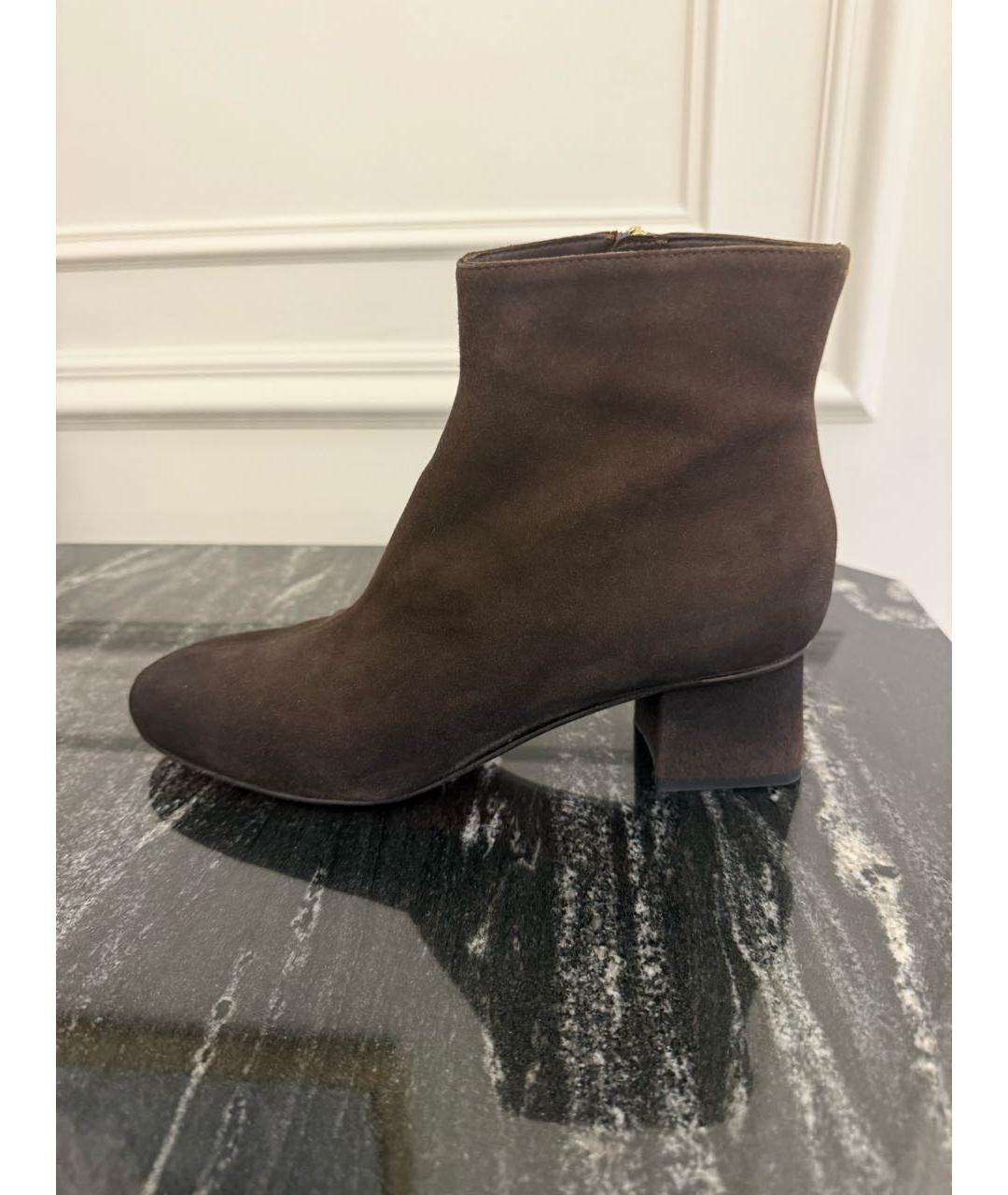 SANTONI Коричневые замшевые ботильоны, фото 8