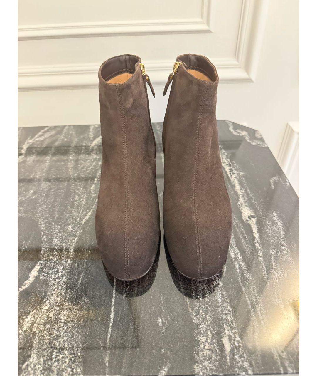 SANTONI Коричневые замшевые ботильоны, фото 2