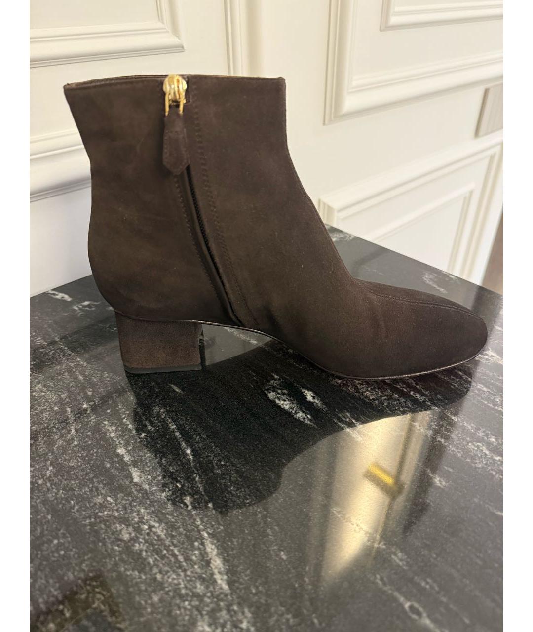 SANTONI Коричневые замшевые ботильоны, фото 3
