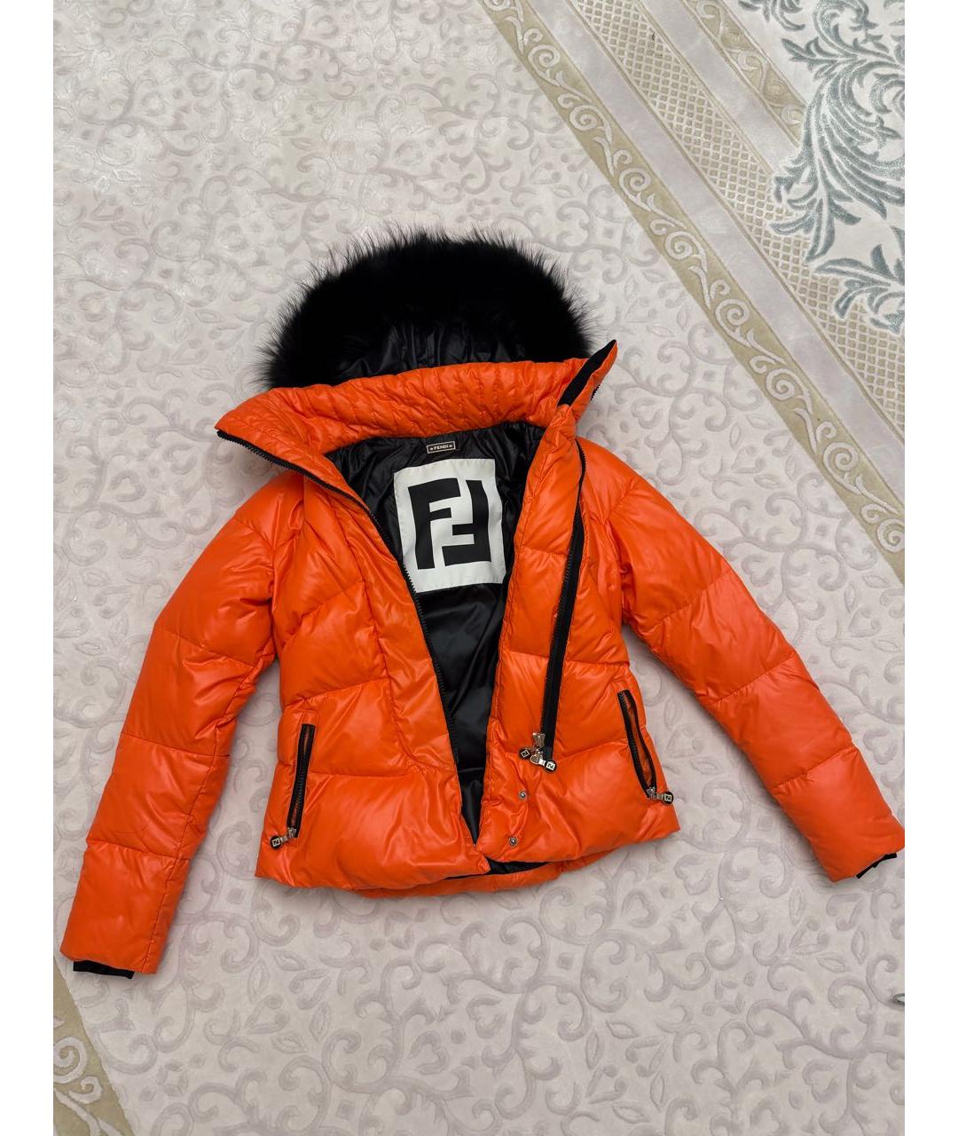 FENDI Красный полиамидовый пуховик, фото 8