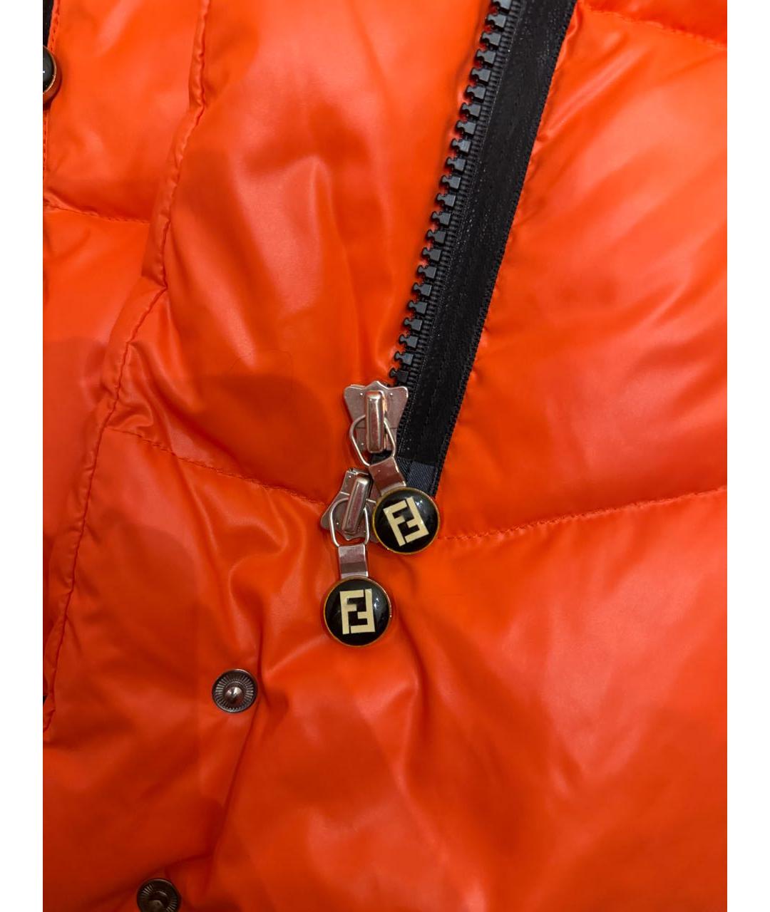 FENDI Красный полиамидовый пуховик, фото 5