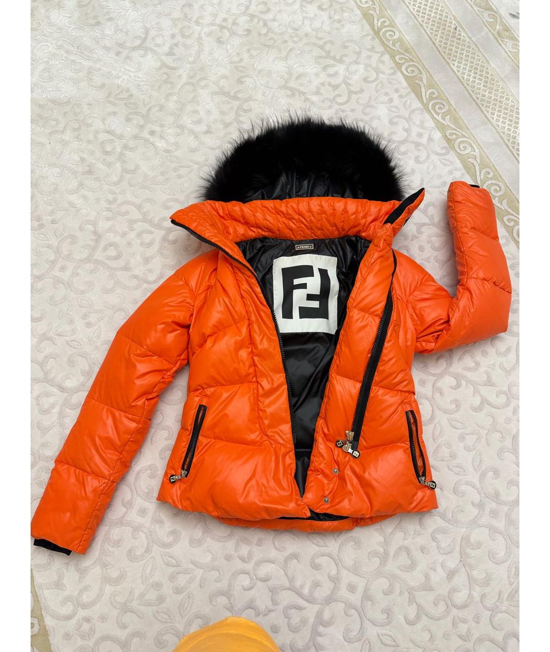 FENDI Красный полиамидовый пуховик, фото 2