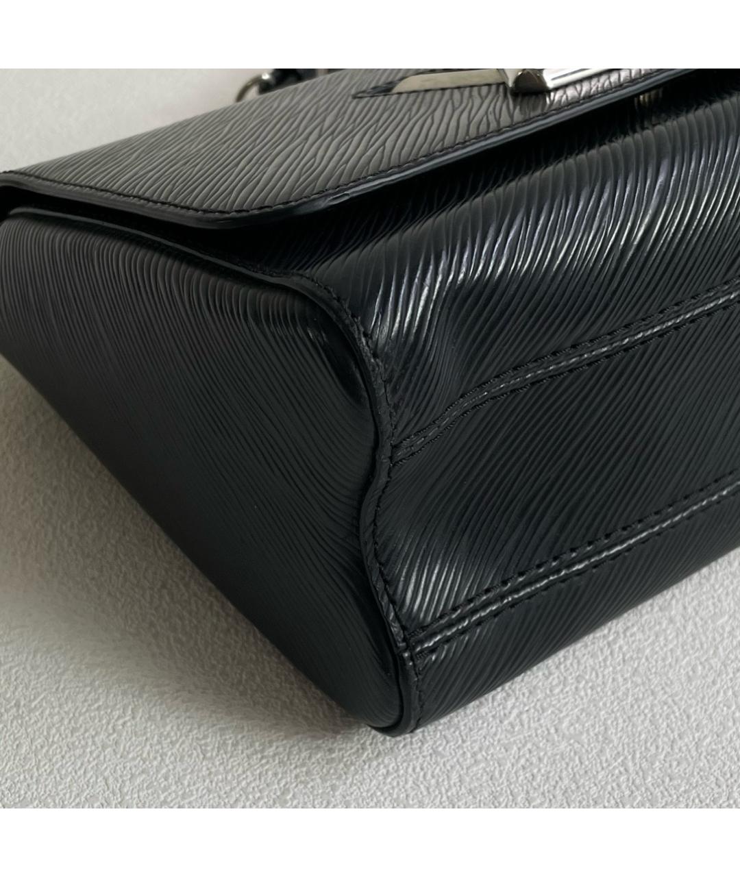 LOUIS VUITTON Черная кожаная сумка через плечо, фото 4