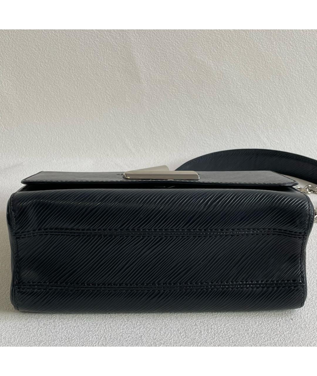LOUIS VUITTON Черная кожаная сумка через плечо, фото 3