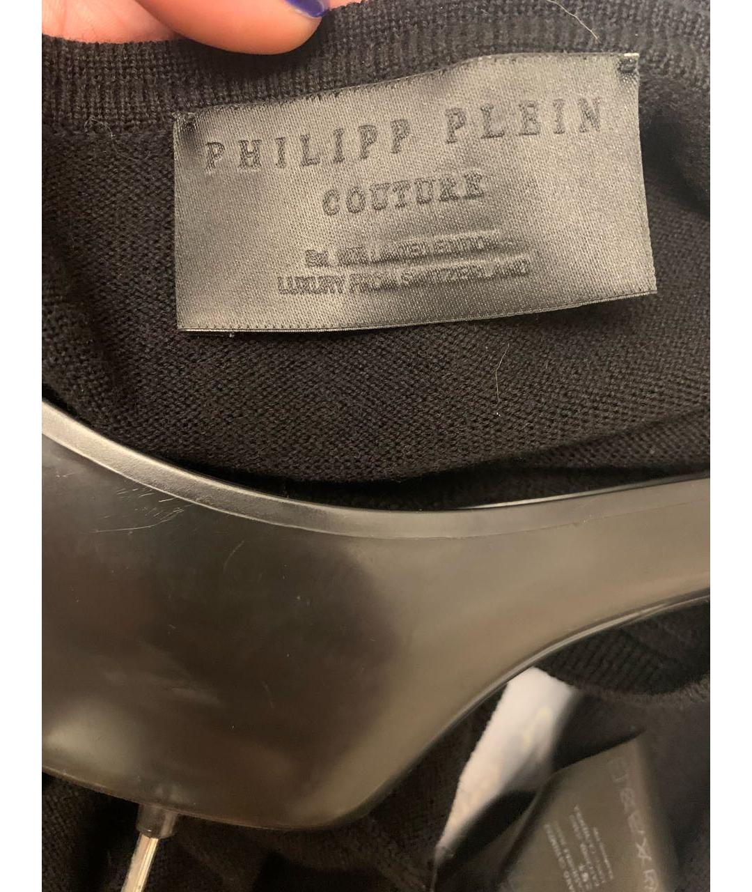 PHILIPP PLEIN Черный шерстяной джемпер / свитер, фото 6