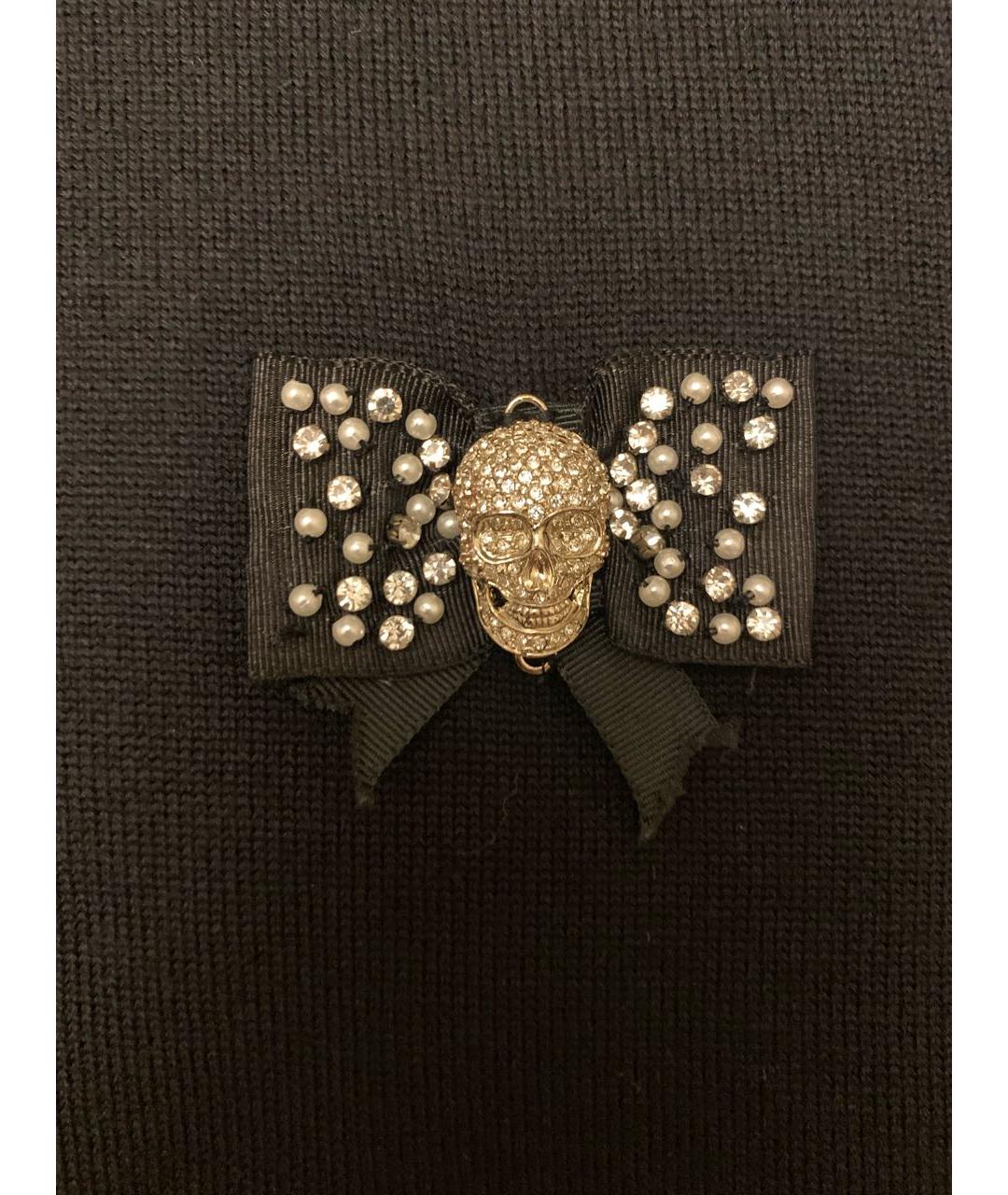 PHILIPP PLEIN Черный шерстяной джемпер / свитер, фото 3