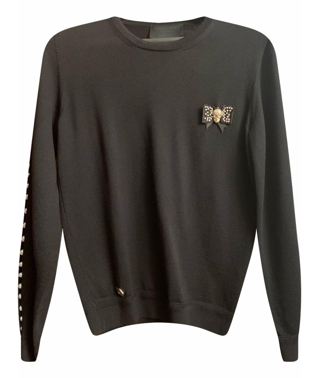 PHILIPP PLEIN Черный шерстяной джемпер / свитер, фото 1