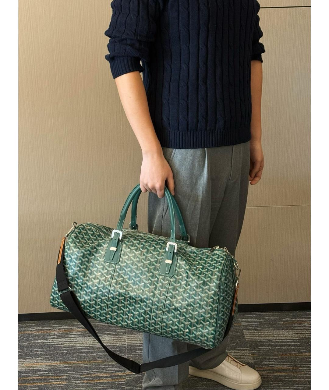 GOYARD Зеленая дорожная/спортивная сумка из искусственной кожи, фото 8