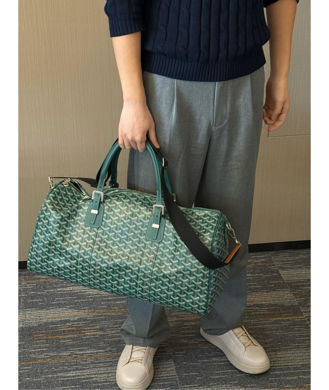 GOYARD Зеленая дорожная/спортивная сумка из искусственной кожи, фото 9