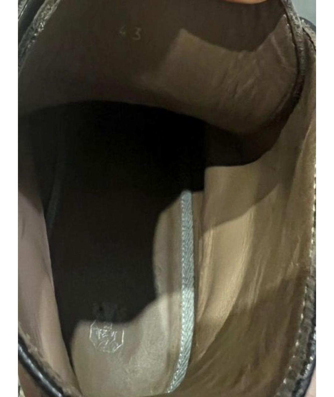 BRUNELLO CUCINELLI Коричневые кожаные высокие ботинки, фото 5