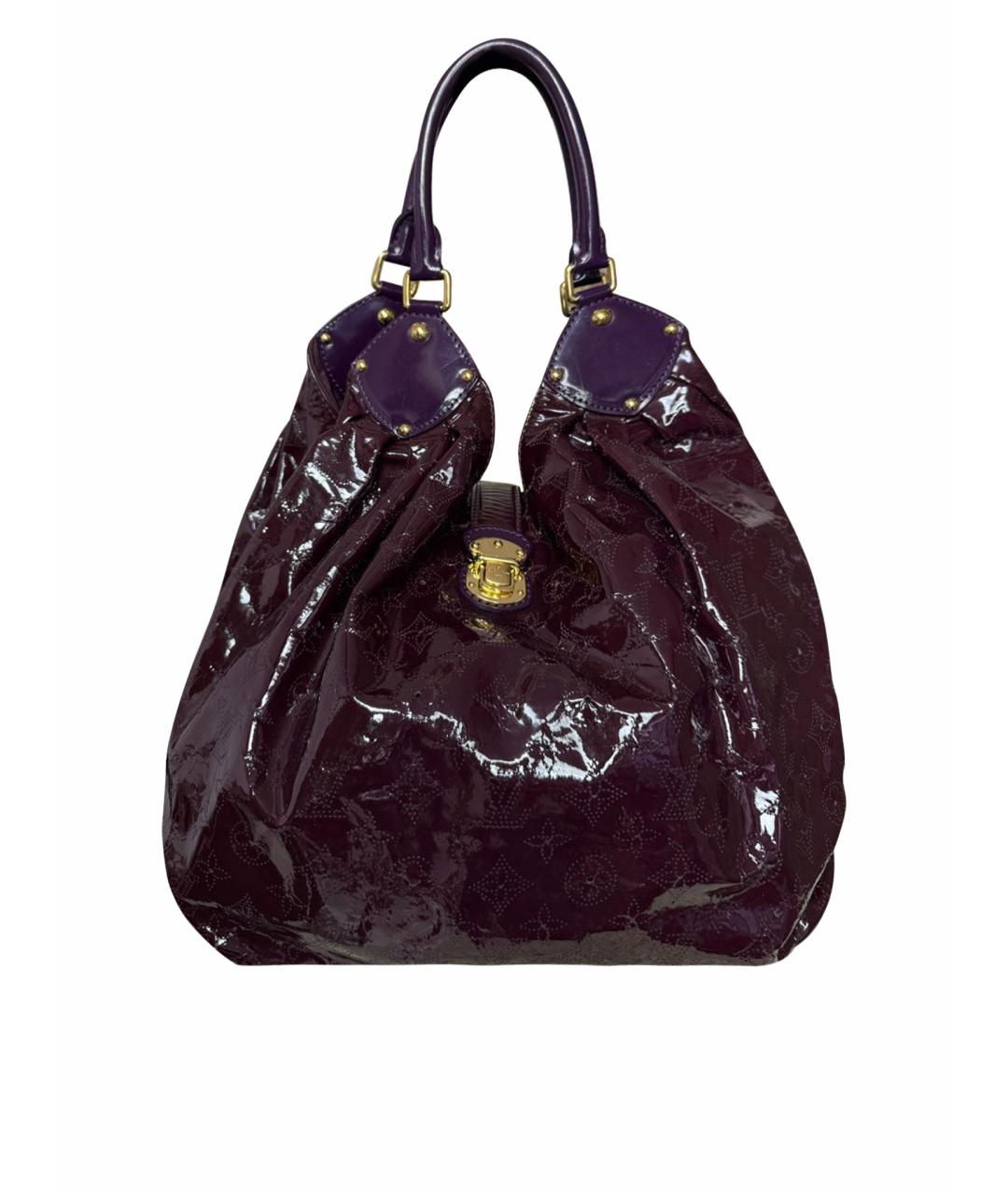 LOUIS VUITTON Бордовая сумка тоут из лакированной кожи, фото 1