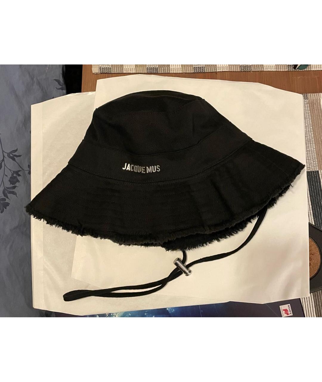 JACQUEMUS Черная хлопковая шляпа, фото 2