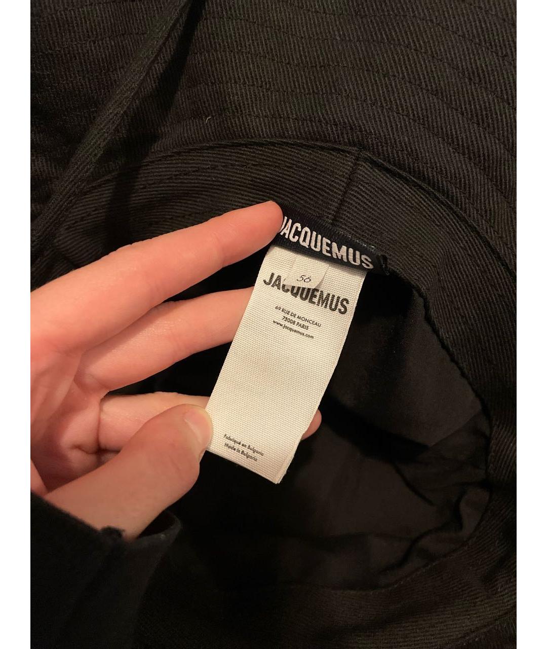 JACQUEMUS Черная хлопковая шляпа, фото 5