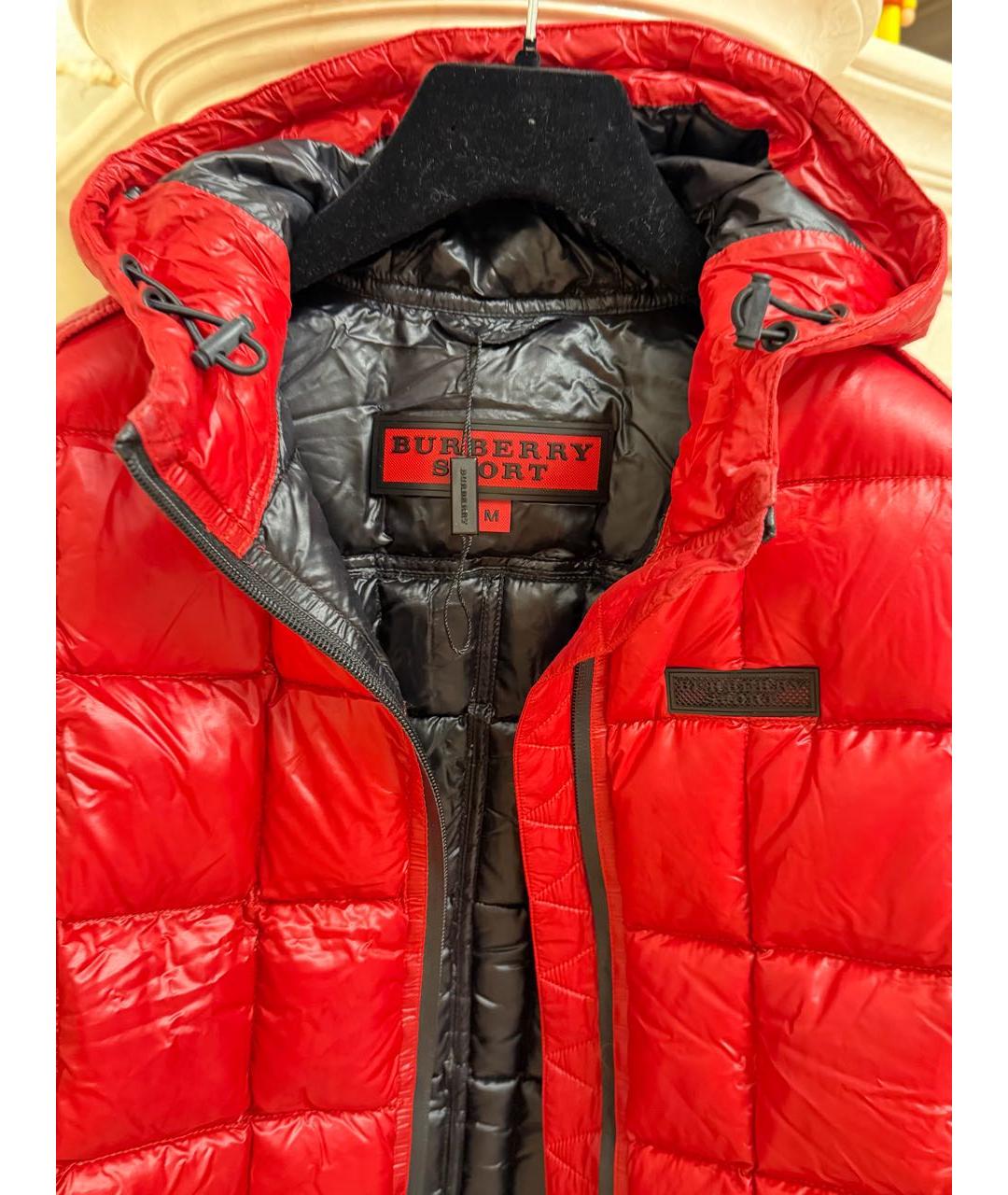 BURBERRY Красный полиамидовый жилет, фото 4
