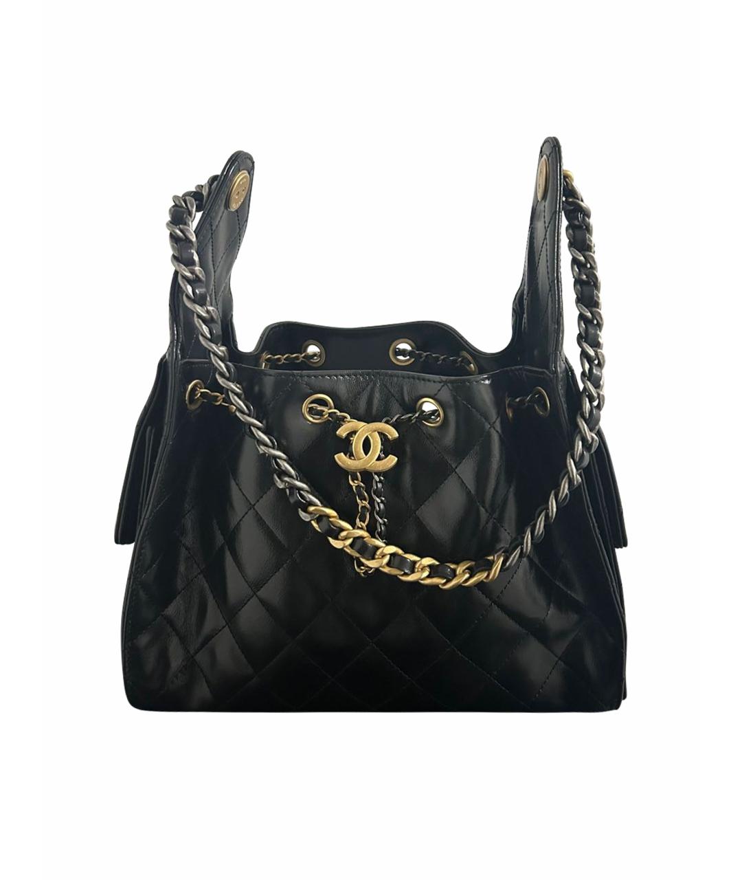 CHANEL Черная кожаная сумка тоут, фото 1