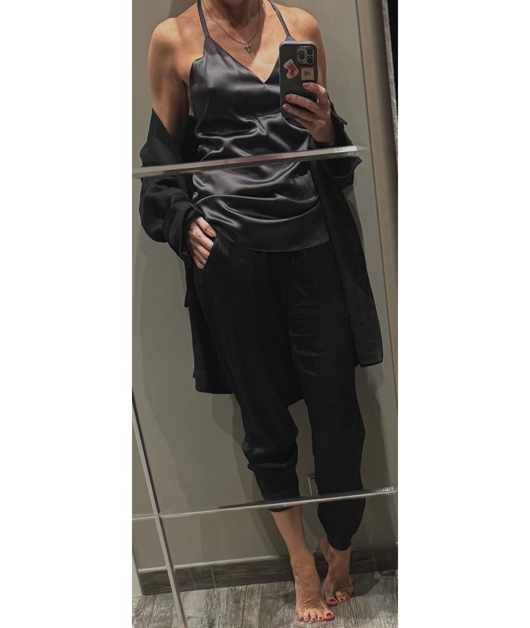 BRUNELLO CUCINELLI Антрацитовая шелковая майка, фото 4