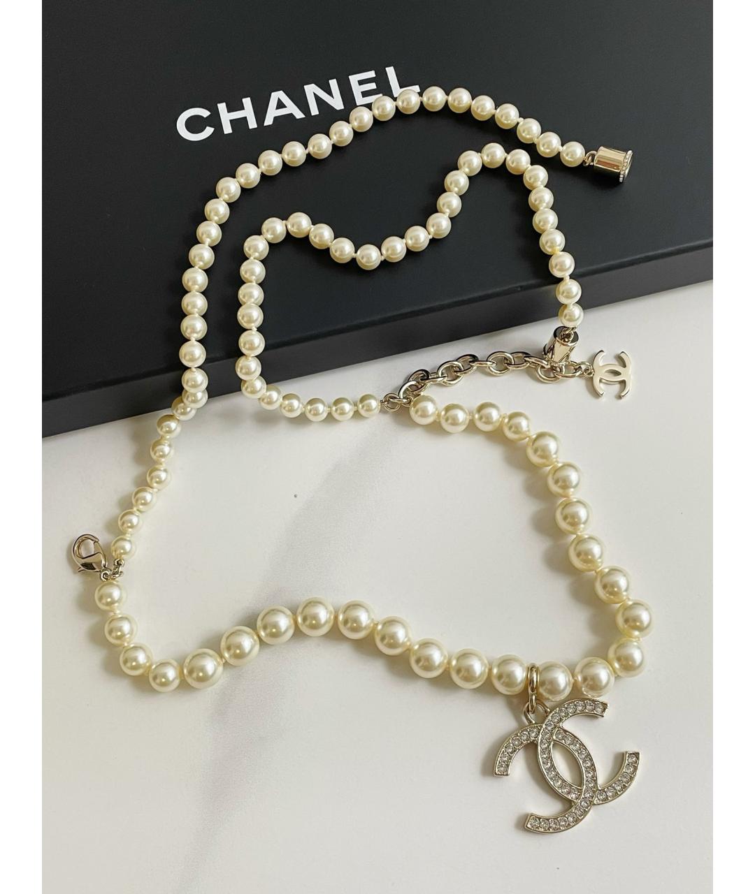 CHANEL Бежевое колье, фото 5