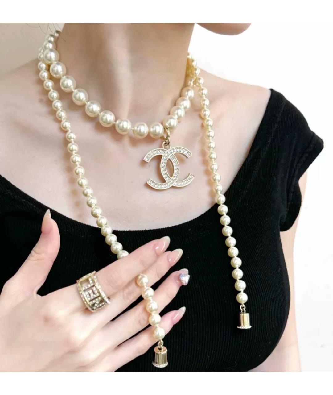 CHANEL Бежевое колье, фото 8